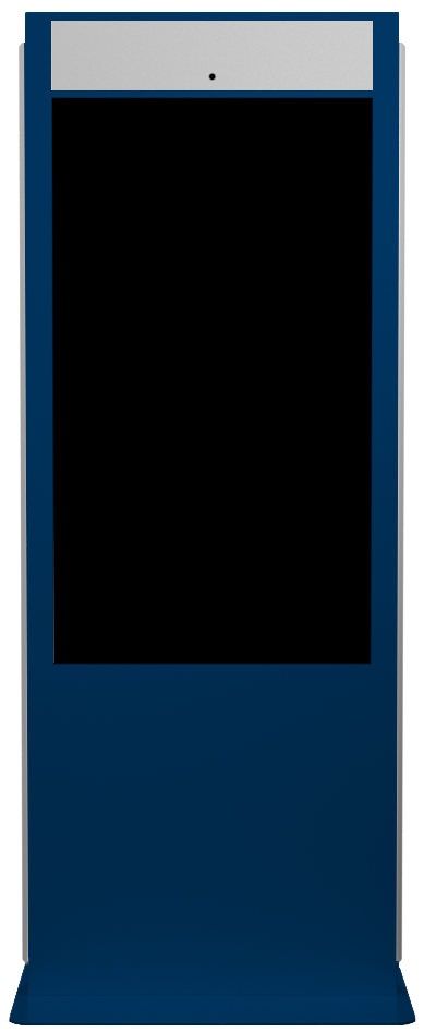 streamline dark blue kiosk