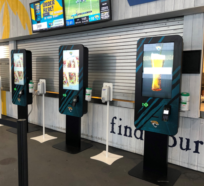 self order kiosks at the Jacksonville jaguars stadium