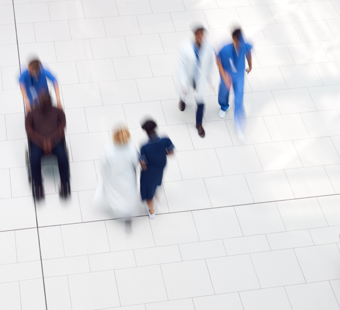 Doctors walking at a hospital