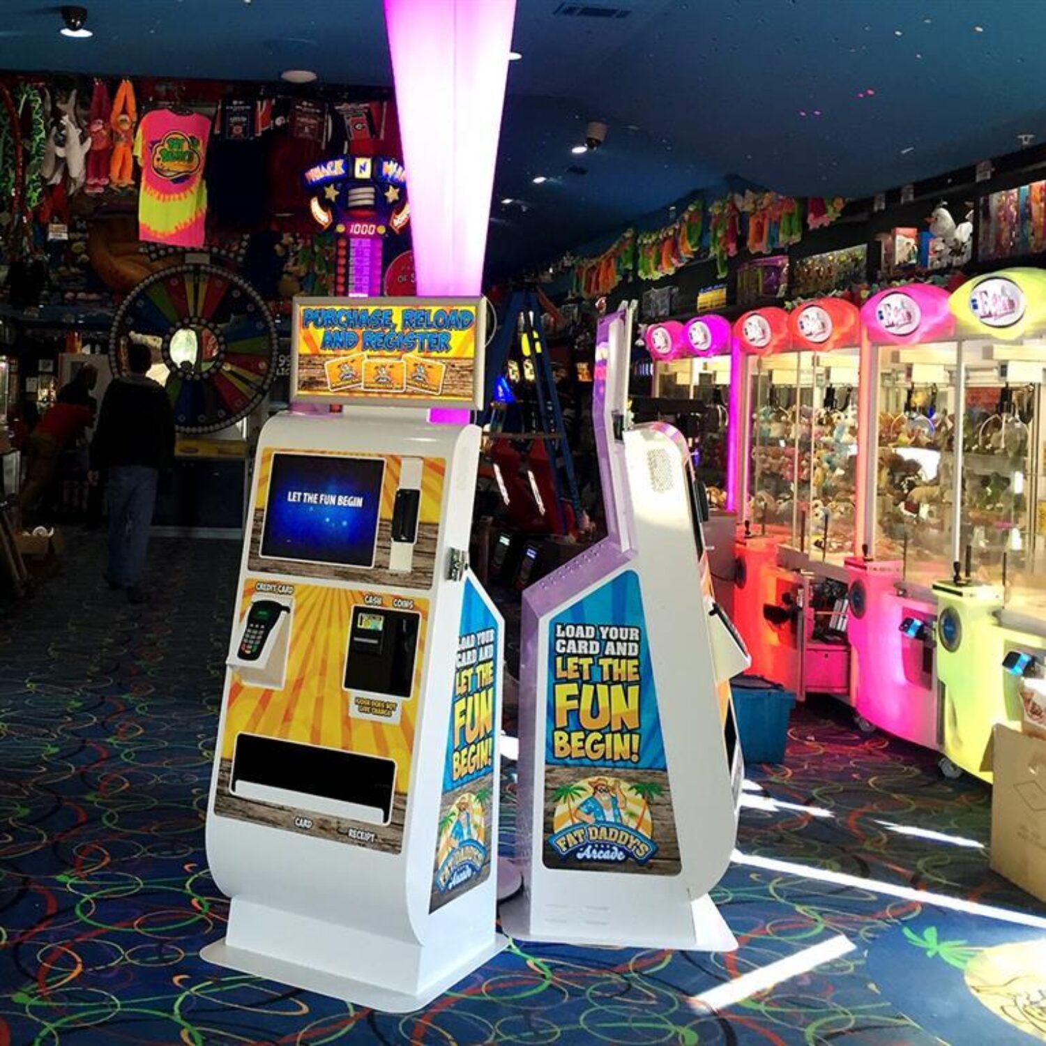 Gaming kiosk in an arcade